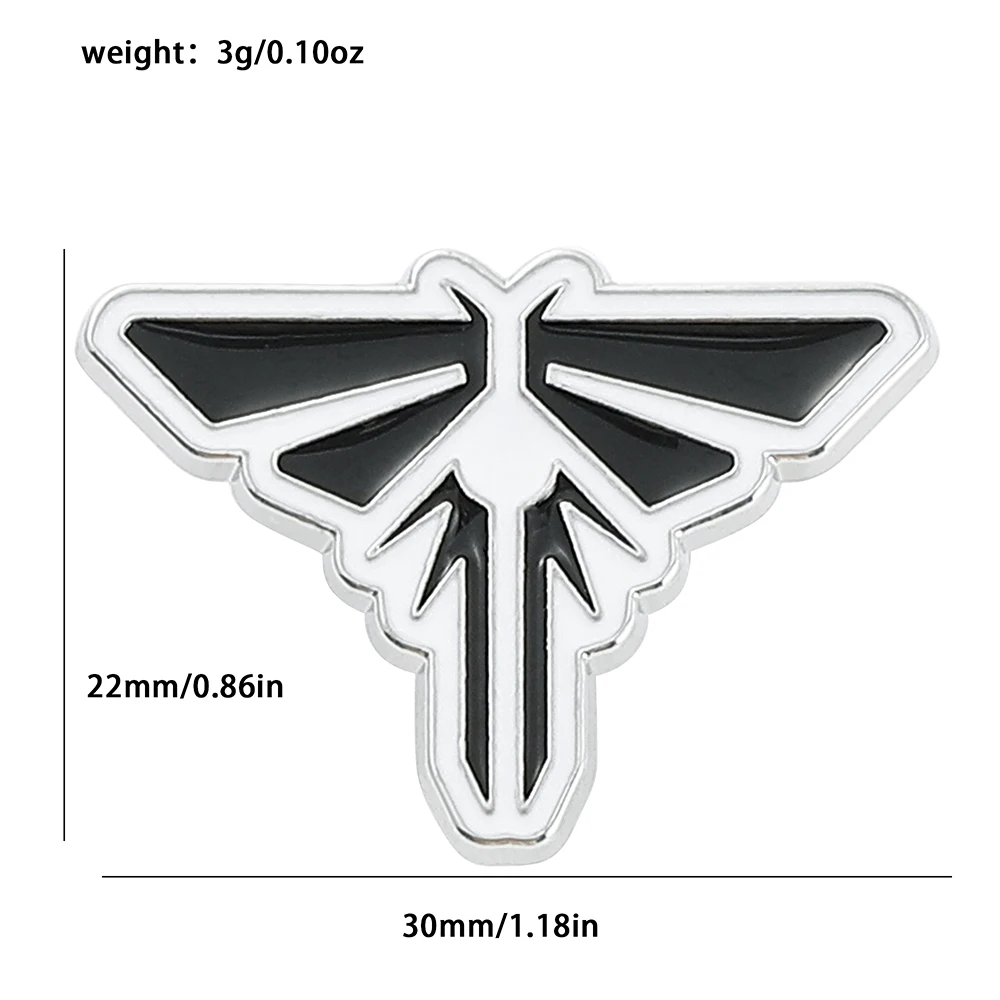 New The Last of Us 2 Ellie Brooch Pins Gold Plated Wings Rocket Spaceship Badge Brooches for Fans Cosplay Jewelry Wholesale Gift