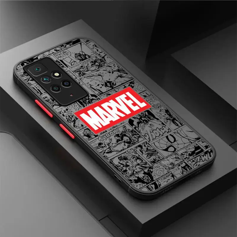 Etui Marvel Spiderman Ironman do Xiaomi Redmi Note 11 13 Pro Plus 10 12 9S 12S 12C 9 8 K40 10C A1 8T 13C Funda Phone Cover