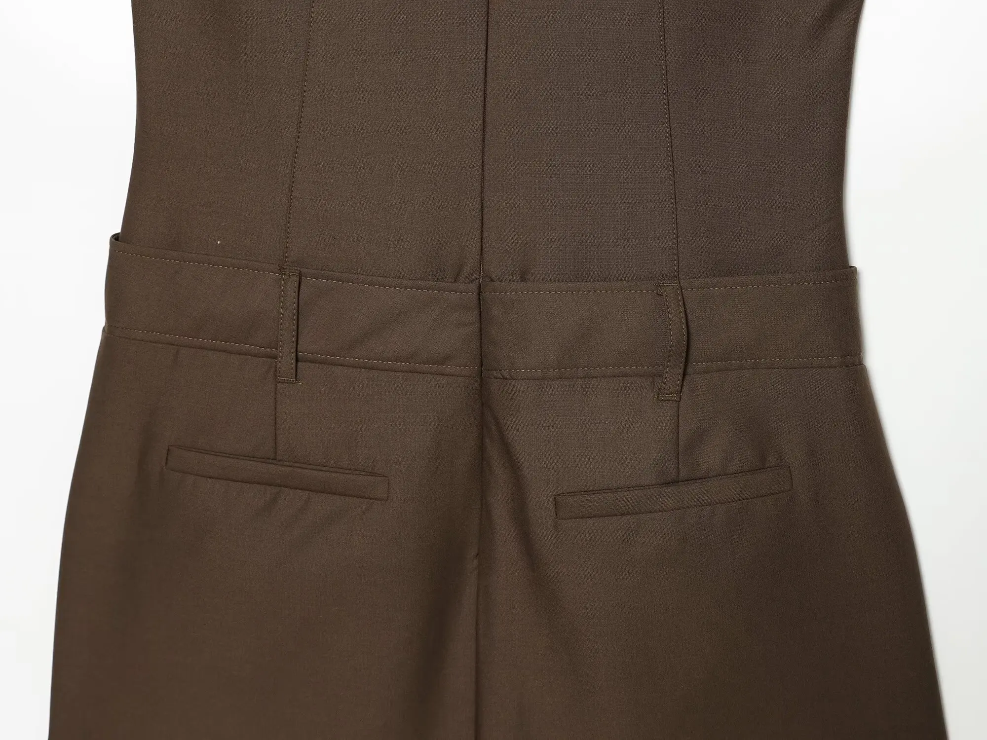 TFMLN Neues Damen-Weste-Kleid mit Stehkragen, ärmellos, mit dekorativen Knöpfen, trendiges, figurbetontes, alltagstaugliches, modisches Minikleid – Detail 9