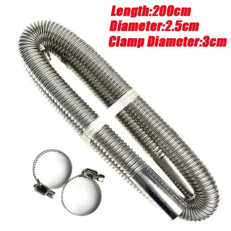 60 cm-300 cm Air Diesel Standheizung Edelstahl Auspuffrohr Rohr Gas Vent Schlauch Anschluss Auto Lkw VAN