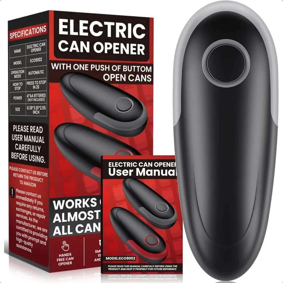 

One Touch Electric Can Opener Fits All Can Sizes Electric Can Openers for Kitchen Food Safe with Smooth Edge Kitchen Gadgets Au