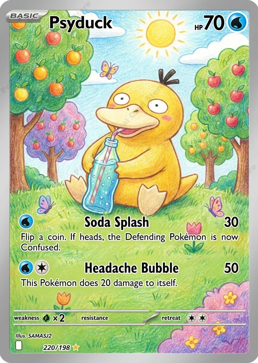 5Pcs Pokemon Cards Squirtle Psyduck Snorlax Jigglypuff Scorbunny Drink Soda  Series PTCG Collection Cards Holo Cards Pokemon Gift - AliExpress 26