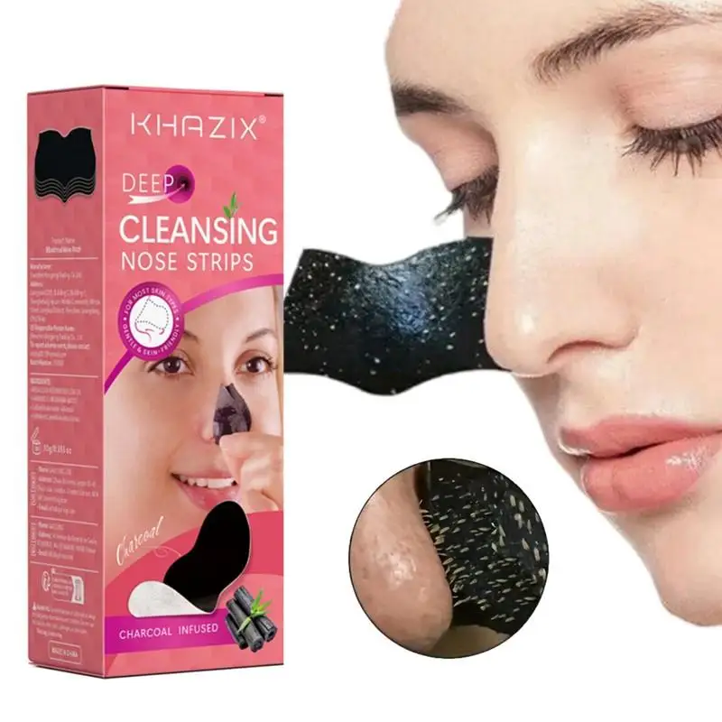 Black Hydrocolloid Nose Strips 10/30/50Pcs Easy to Use Deep Cleansing Blackhead Remover for Home Skincare Routine
