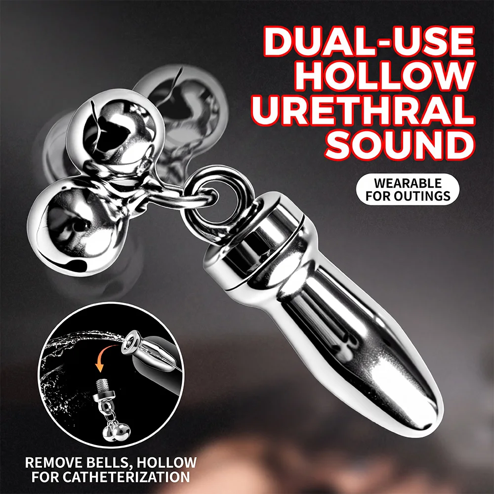 Stainless Steel Urethral Dilator Urethra Sounding Hollow Urethral Stimulate Plug Delayed Ejaculation Men Masturbator Sex Toy view 5