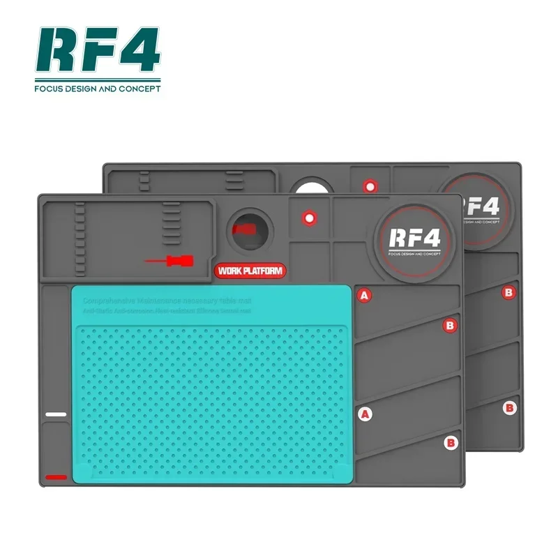 

RF4 RF-PO2 Microscope Maintenance Mat Universal Heat Resistant Multifuctional Phone Repair Platform Soldering Silicone Mat