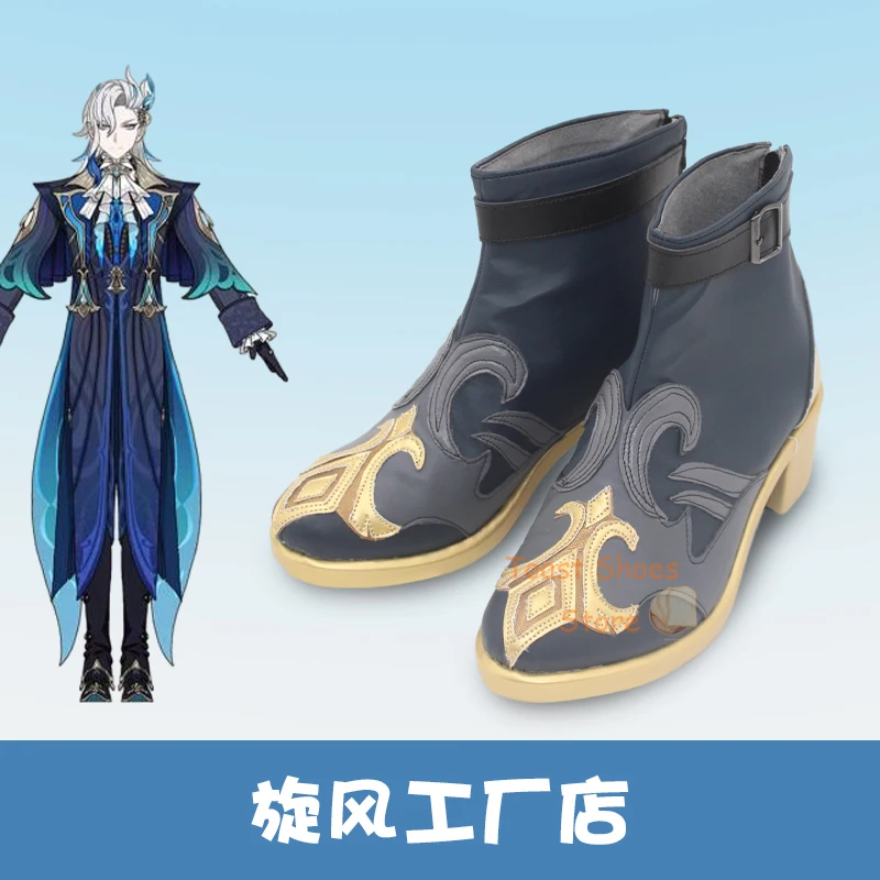 Game Genshinimpact Neuvillette Cosplay Comic Anime Game for Con Halloween Party Cosplay Costume Prop Neuvillette Anime Shoes