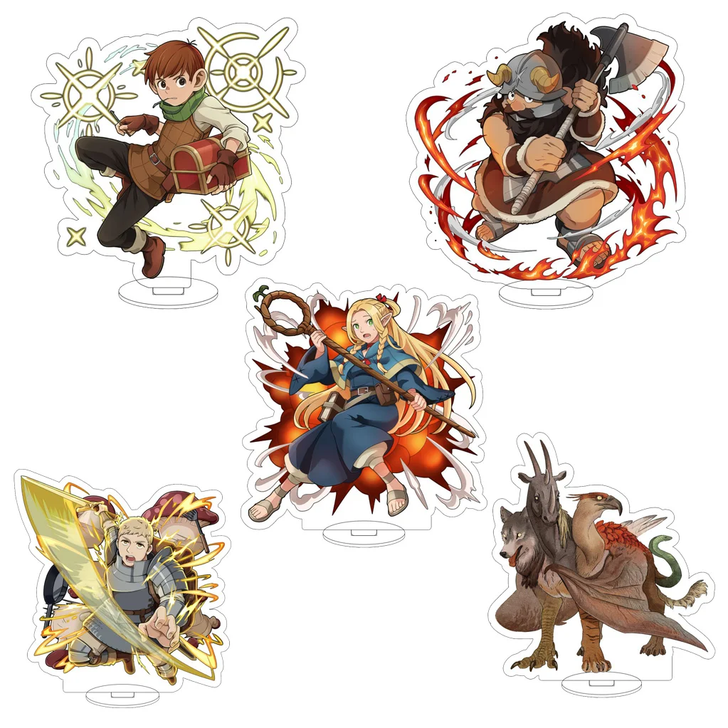 

16CM Anime Delicious in Dungeon Laius Marcille Chilchack Senshi Farin ‌Izutsumi Cos Acrylic Figure Stand Ornaments Gifts