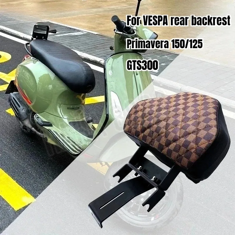 Motorcycle Rear Backrest Passenger Safety Backrest Backrest Backpack for Vespa Primavera Sprint S 150/125 GTV GTS 300/250