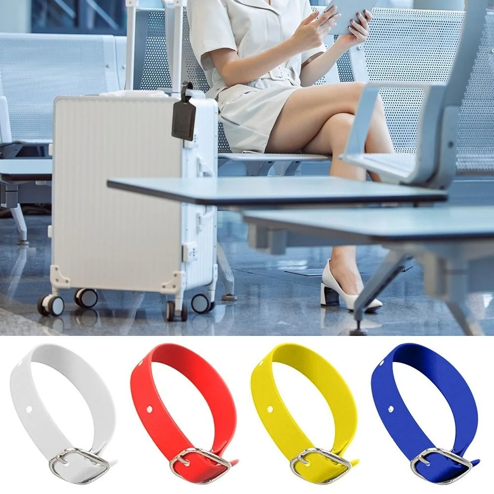 Portable Waterproof Luggage Tag Strap Wear-resistant Solid Color Name ID Address Tag Strap Ultra Light Luggage Identifier