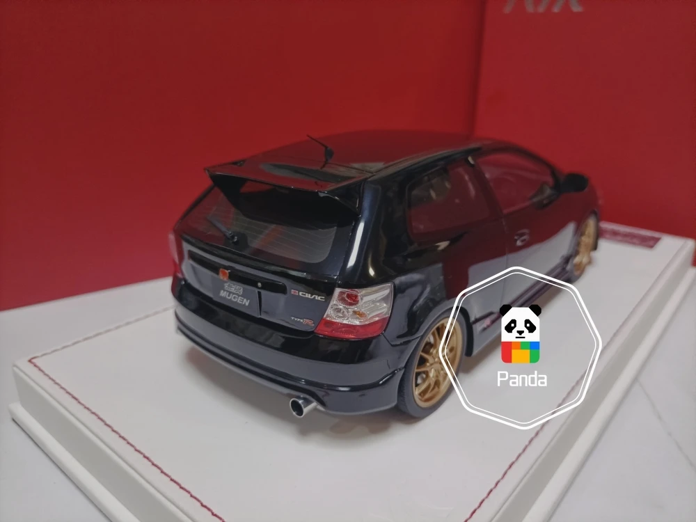 AMC 1/18 Unlimited Honda Civic Coupe Model Mugen Civic Type R EP3 Black Collectible Home Ornaments Miniature Models Gifts