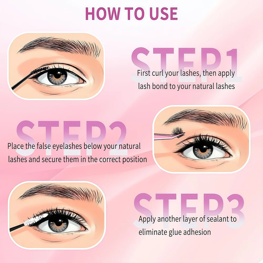 Ciglia a grappolo da 200 pezzi - 10 file di grappole per ciglia voluminose per occhi drammatici, versione adatta ai principianti