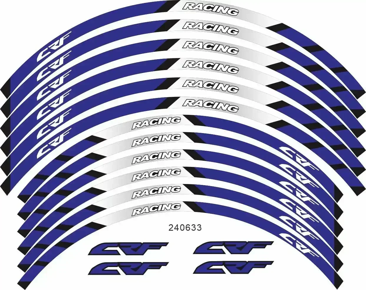 

For Honda CRF 450RX 450X/L 250RX/X/L/F 230L/F 250L 40L 50L Motorcycle Motor Parts Contour Wheel Decoration Decal Sticker - C