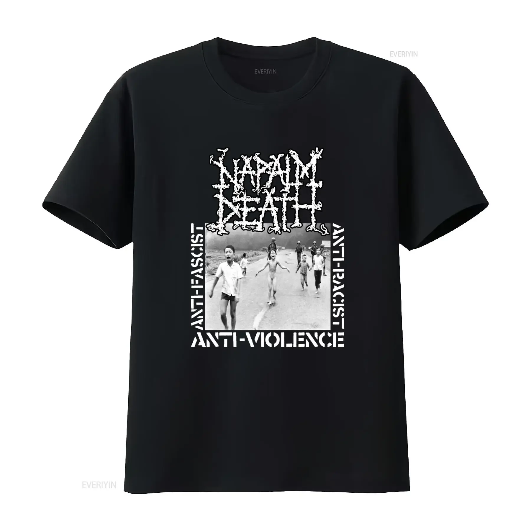Brand New NAPALM DEATH Band Anti Violence Racist Remake T Shirt TE4467 vintage Washed Soft homme designer clothes Unisex
