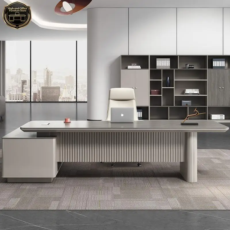 

Premium Desk boss table president table simple modern desk office furniture manager office desk and chair combination