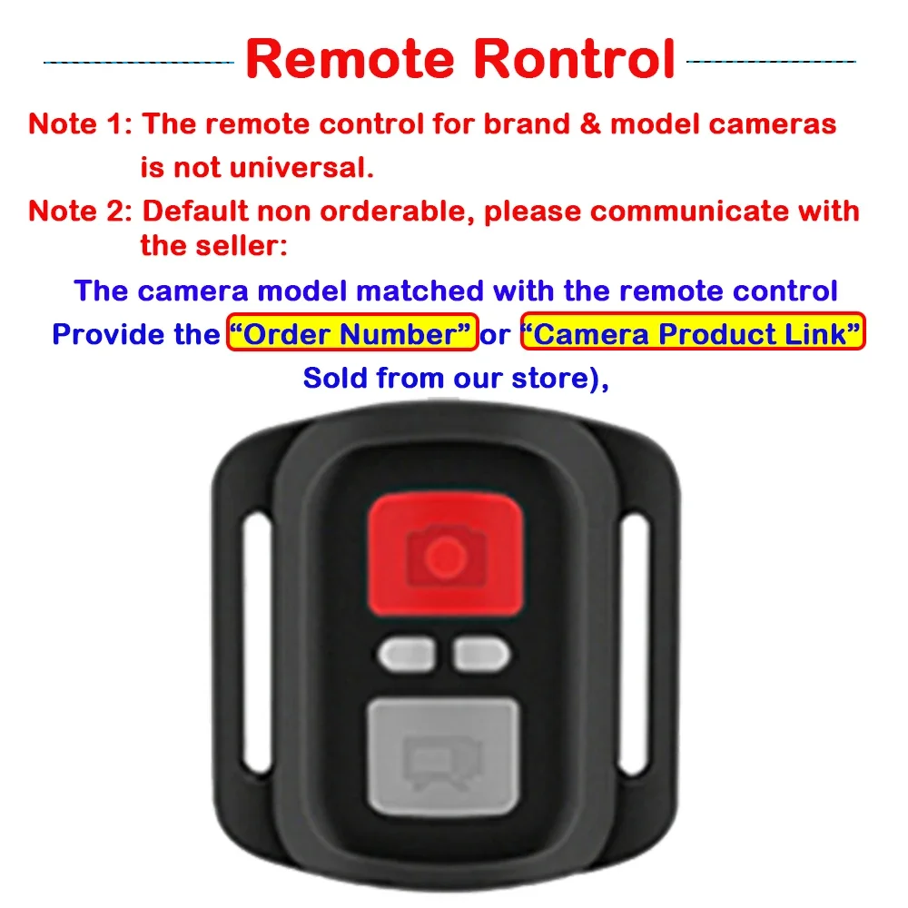 Outdoor Action Camera Accessories Kit For M44 Q80 G9 G9S S81 G10 F6 M40 M60 Serie Remote Control Only Matches Our Store's Camera