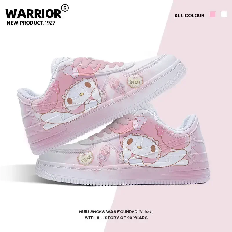 Kawaii Sanrio Women\'s Sneakers My Melody Cinnamoroll Hello Kitty Summer New Cute Casual Fashion Popular White Shoes Sneakers