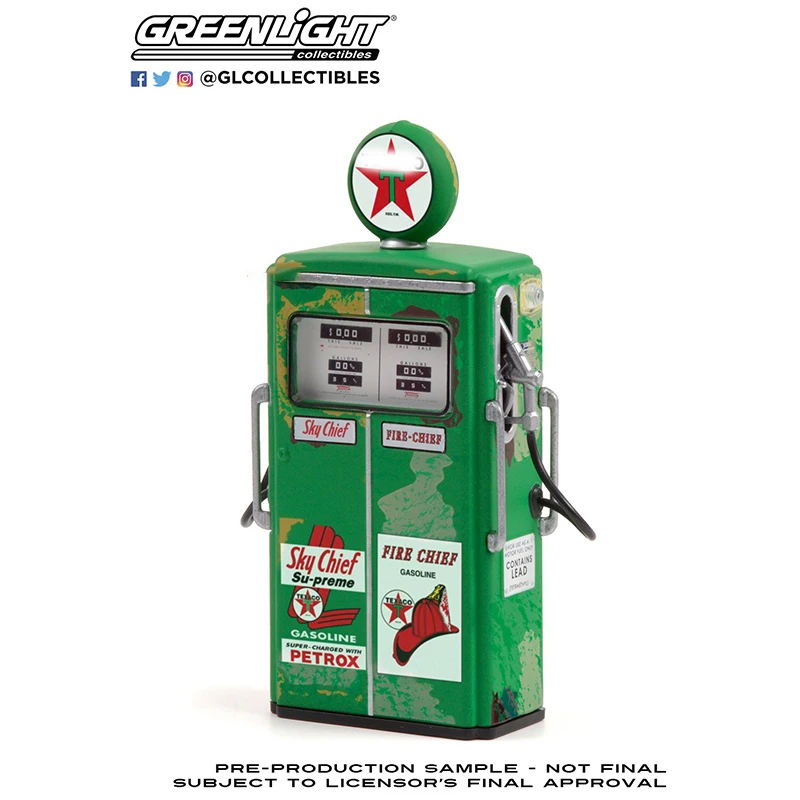 

GreenLight 1:18 1954 350 Dual Gas Pump Fire Station Gas Station