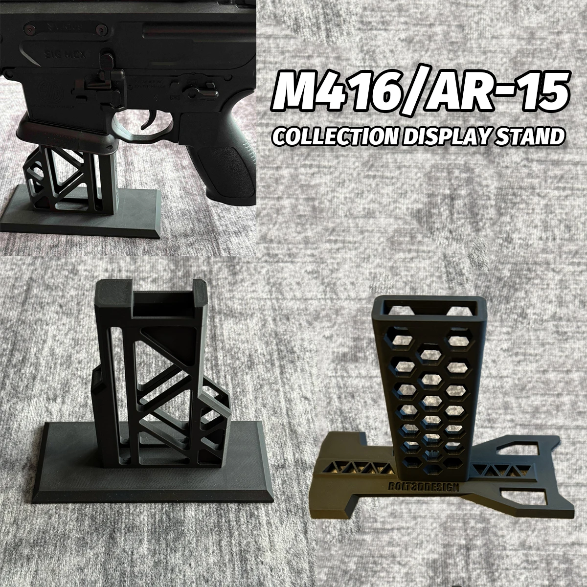 

M4/Ar-15 Rifle Display Stand Toy Launcher Storage Bracket M4 Ar Receiver Military Fans Airsoft Collection Display Magazine Base