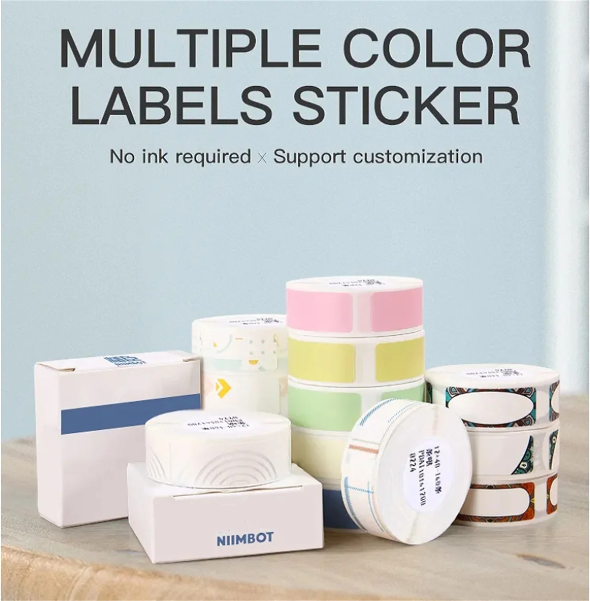 D110 Label Machine Color Pattern Self-Adhesive Printing Paper Label Stickers Color Classification Waterproof and Oil Proof