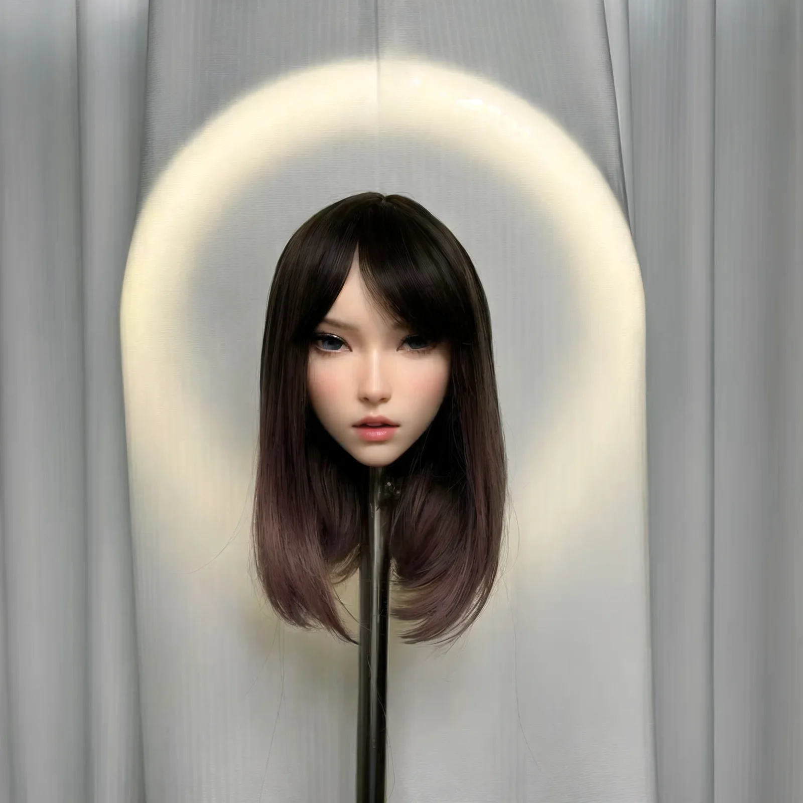 

TPE doll single head,TPE material, art cosmetics, male adult toys, simulating female big head, real face, special mouth channel,