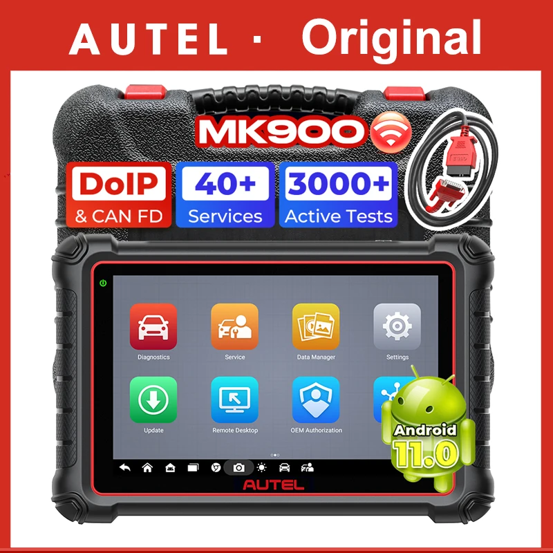 Autel MaxiCOM MK900 Diagnostic Tools OBD2 Scanner Code Reader Active Test CAN FD/DoIP Upgraded of MK808BT PRO