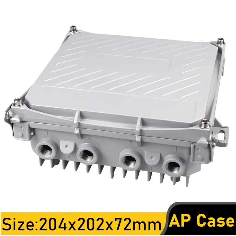 

Communication Base Station AP Wireless Bridge Amplifier Case,Outdoor Cast Aluminum Metal Waterproof Box,204*202*74mm