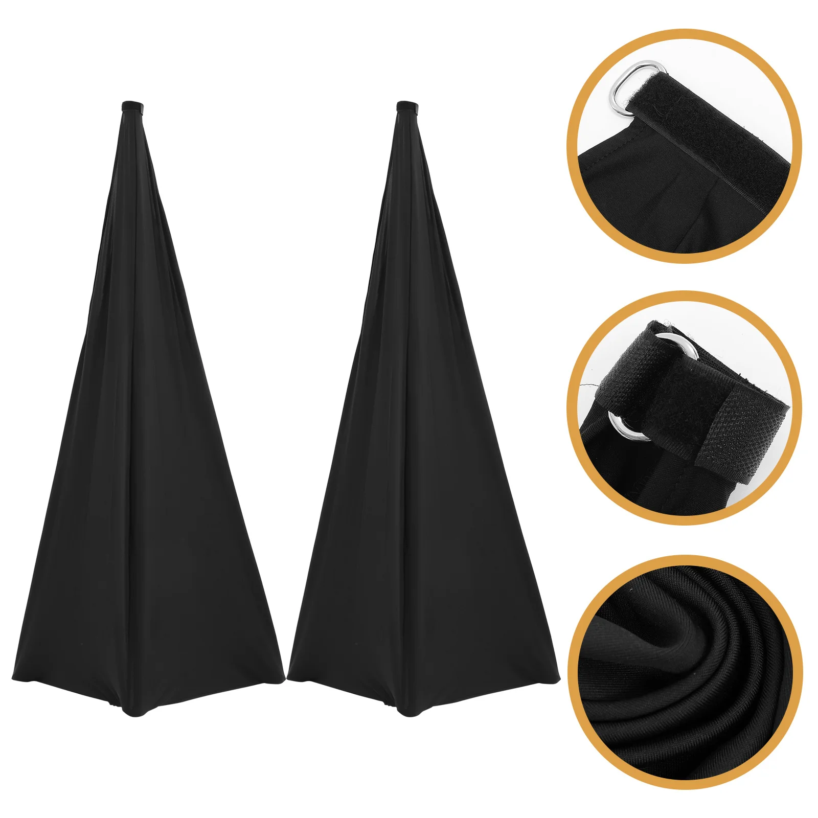 

2pcs Polyester Speaker Stand Cover Stylish Elastic For Stage Live Show Reusable Durable Band Use Tool Portable Audio Equipment