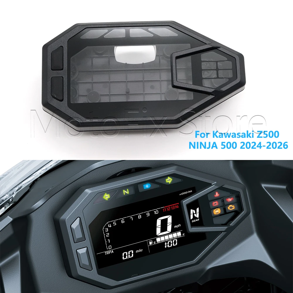 

Motorcycle Gauges Cover Case Tachometer Speedometer Shell Instrument Housing For Kawasaki NINJA 500 NINJA500 Z500 2024 2025 2026