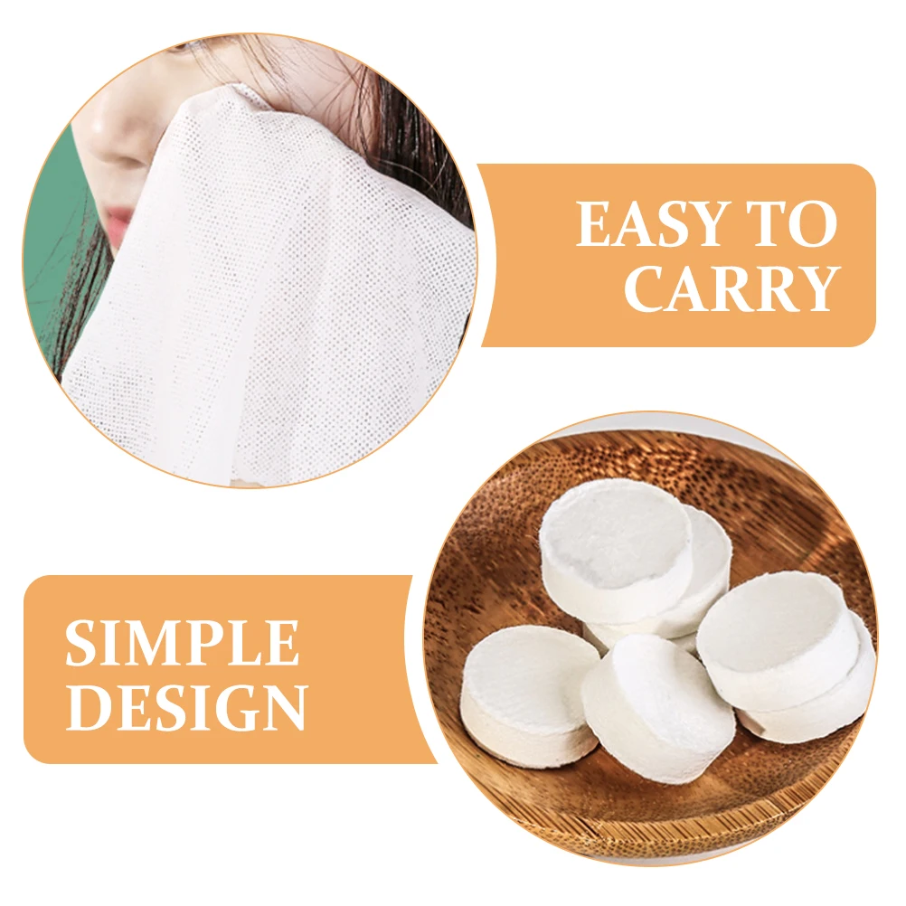 

200 Pcs Compressed Towel 20x20CM White Portable Disposable Non Woven Fabric Travel Camping Outdoor Washcloth Face Cloth