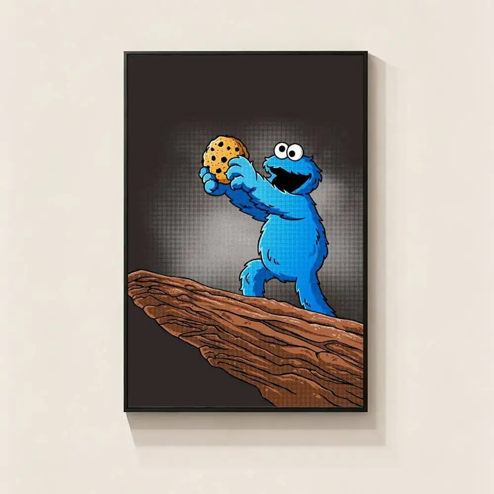 C-Cookie-M-Monster Poster Waterproof Wall Art Sticker For Bar Living Room Vintage Decor