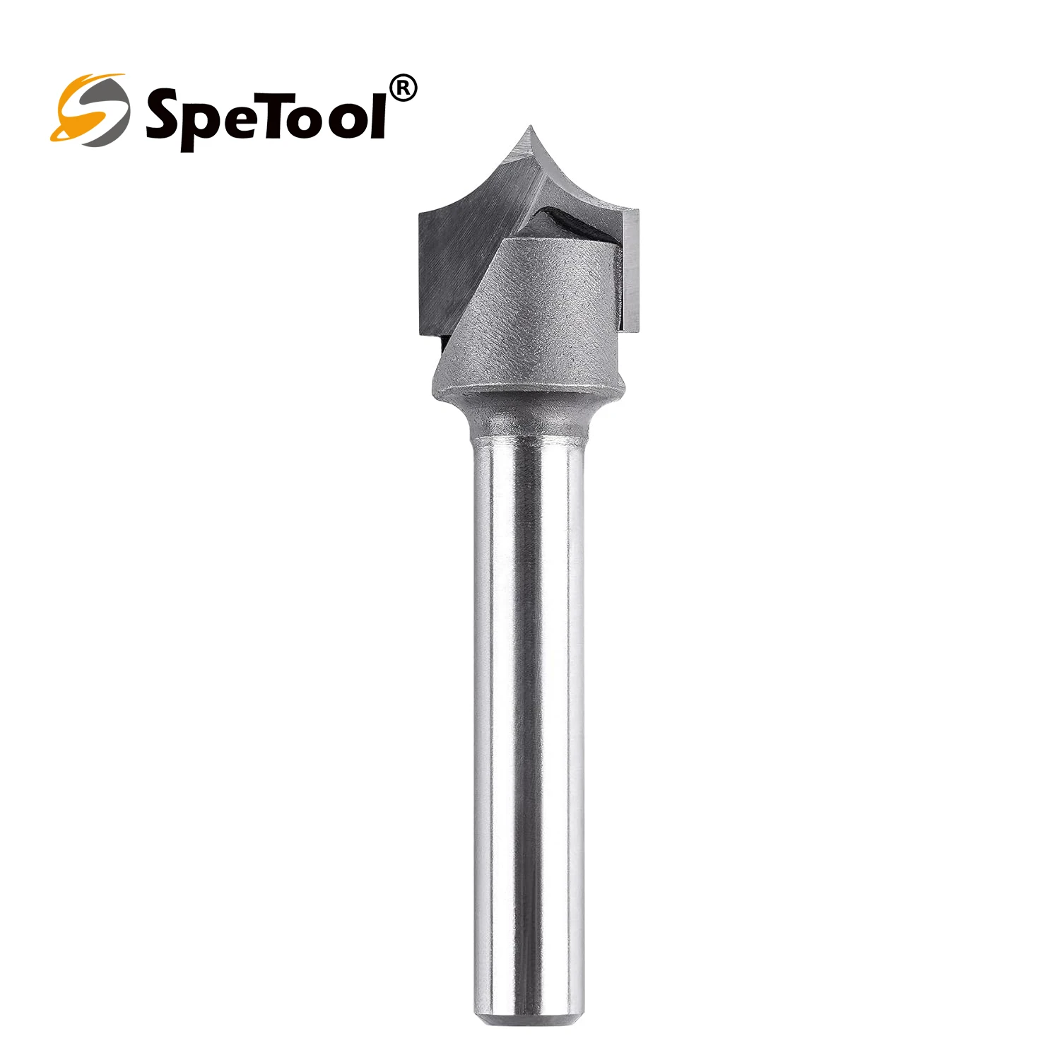 

SpeTool Point Cutting Roundover Router Bit, 1/4 Inch Shank, 1/4 Inch Radius, 2 Flutes Carbide Tipped Woodworking Carving Tool