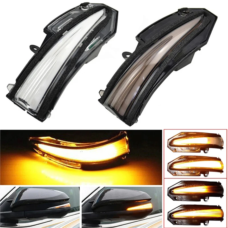 

2pcs Car Side Rearview Mirror Dynamic Turn Signal LED Light for Toyota RAV4 XA40 Noah R80 4Runner Highlander XU50