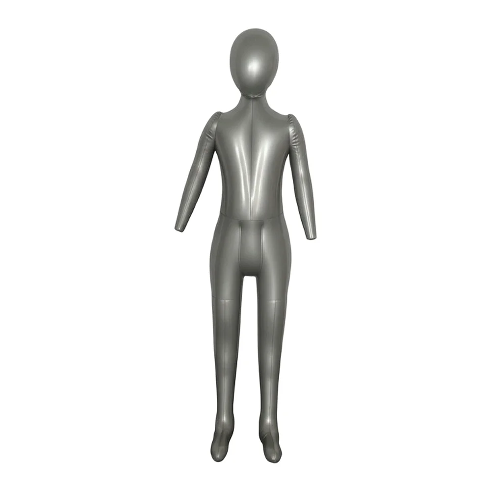 1pc Inflatable Full-body Model Torso Display Model Silver PVC Material  Inflatable Full-Body-Mannequin For Product Photography