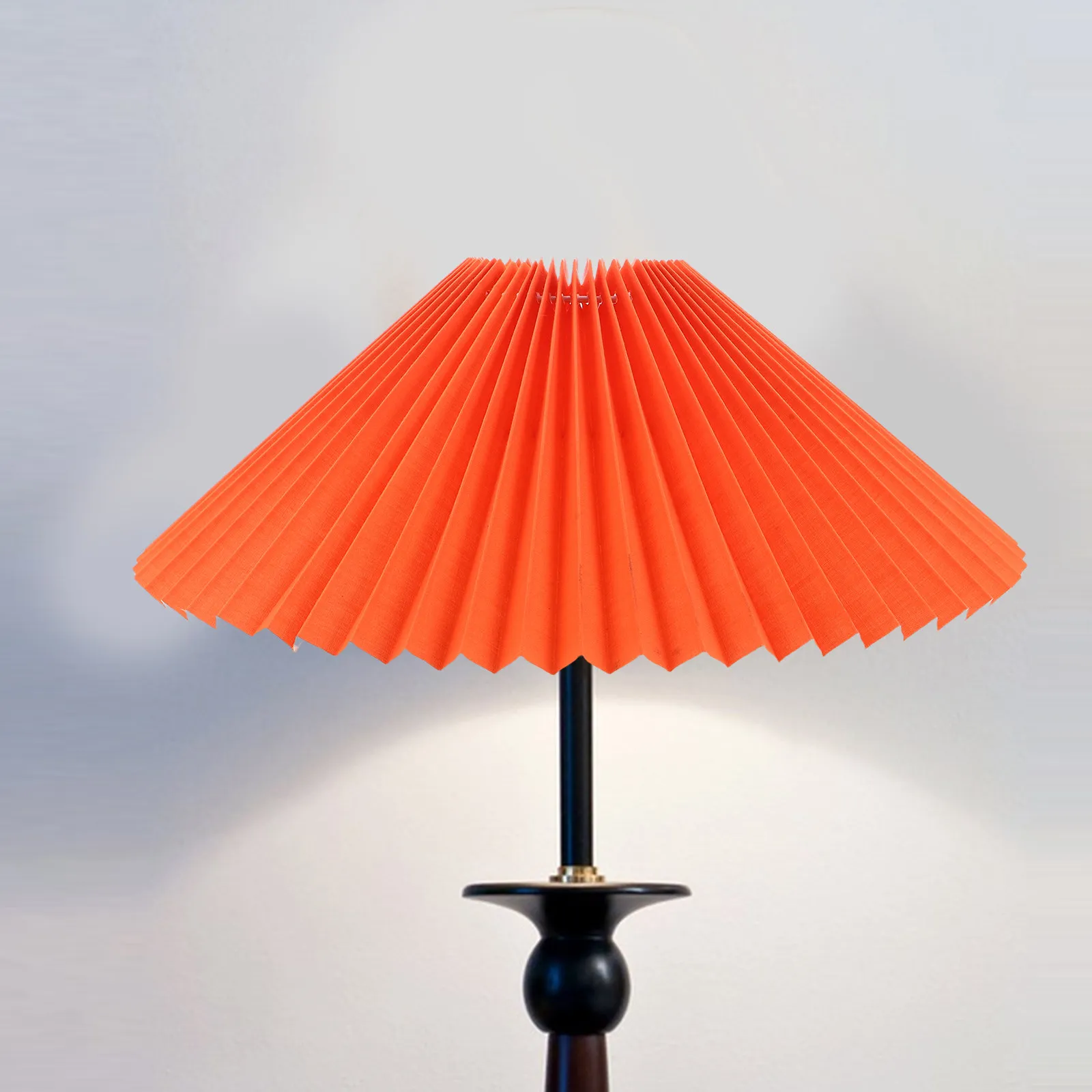 Pleated Fabric Lampshade Bell Shaped Replacement Bedside Nightstand Floor Lamp Light Fixture 4.7 Tops X 12.6 Bottom X 7.8