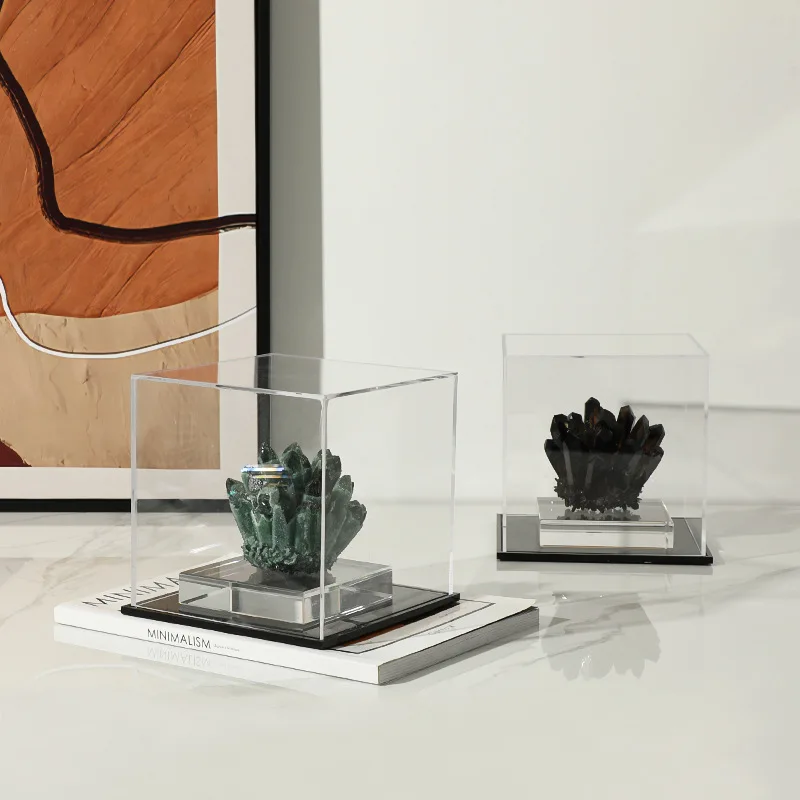 Modern ins style creative ore crystal light luxury ornaments, high-end decorations in the villa entrance wine cabinet