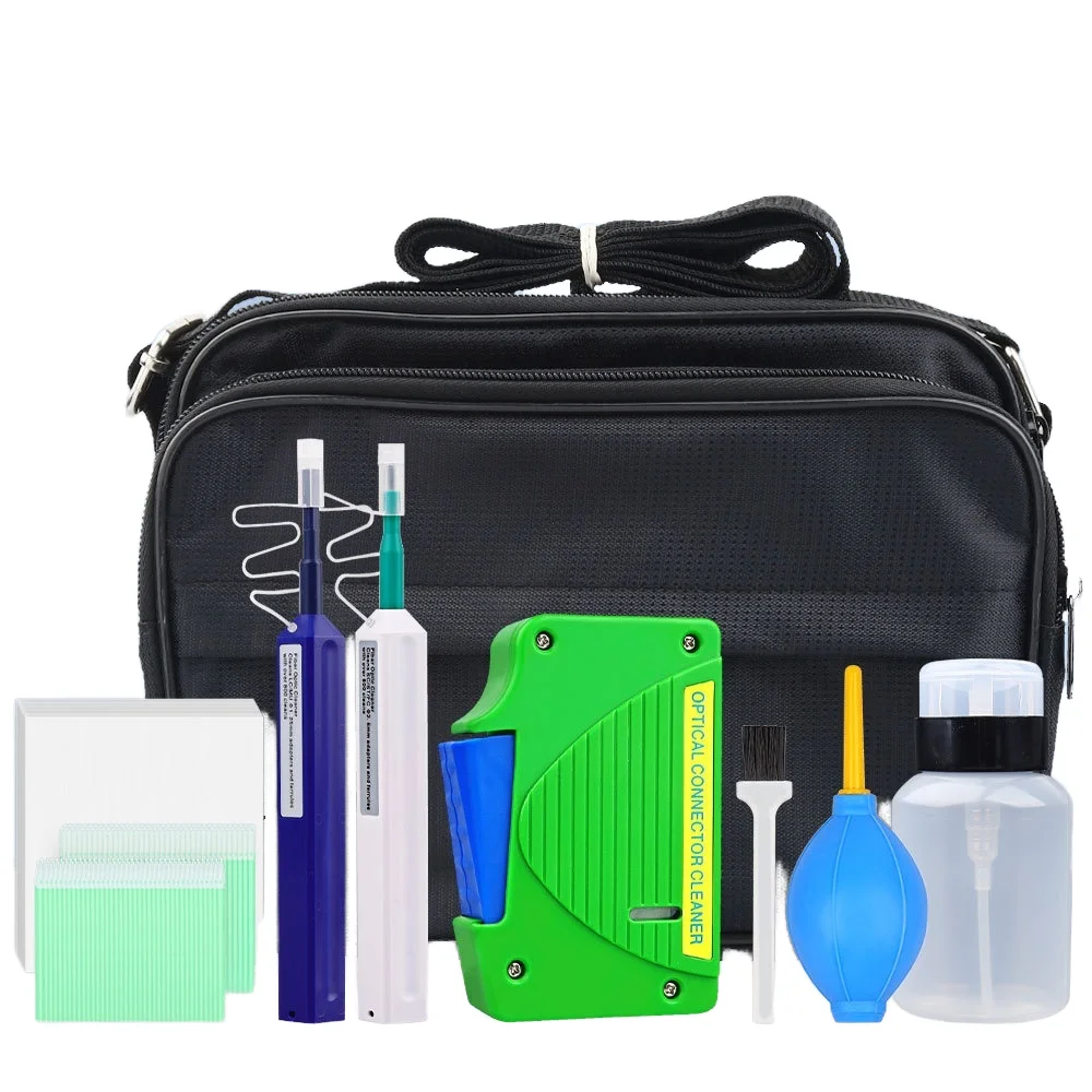 Fiber Optic End Face Cleaning Tool Kit Set 10Pcs Neutral Interface Cleaning Pen Optic Cleaning Box for 4G Network