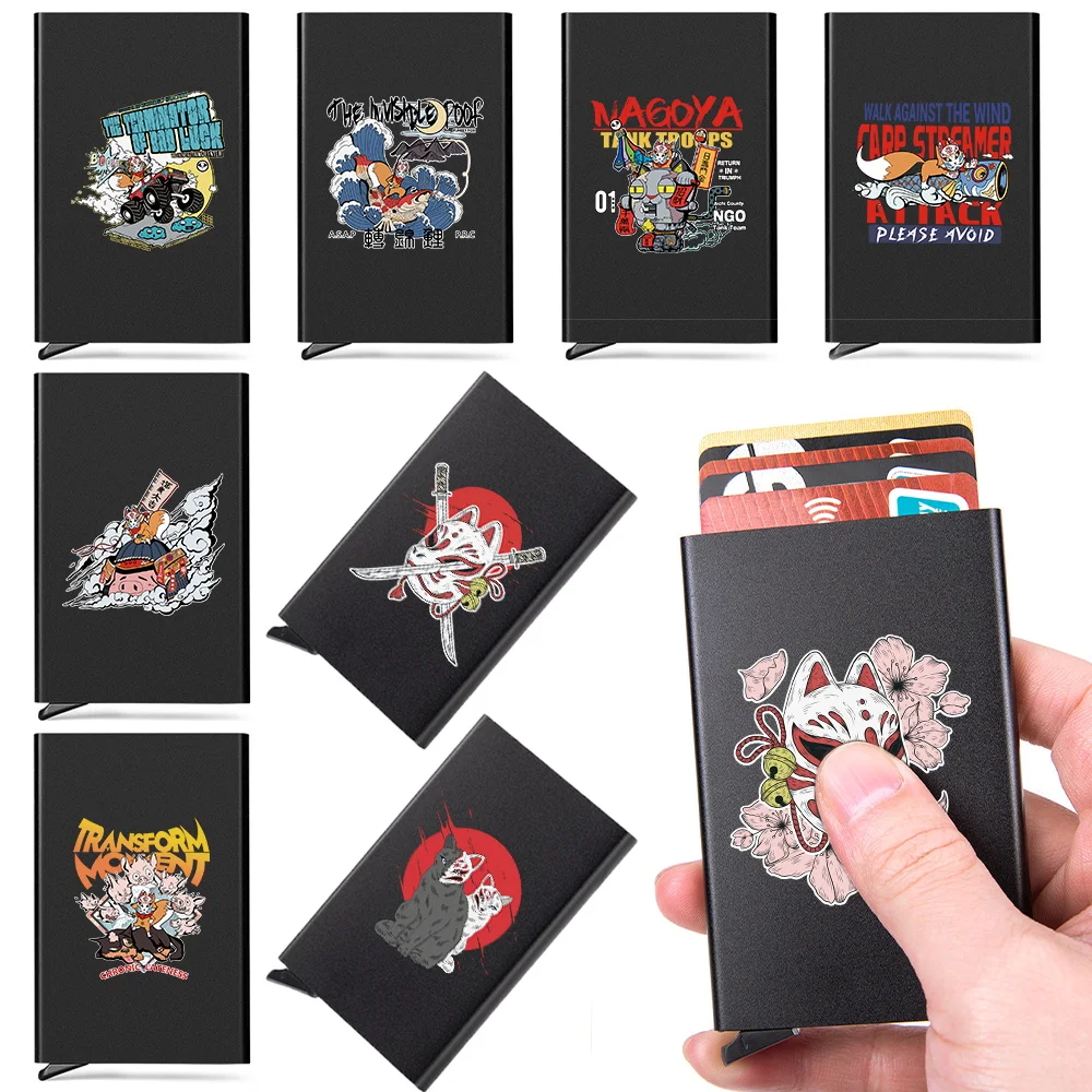 Aluminium Anti-theft Card Holder NFC Blocking Reader Mask Pattern Wallets Pocket Case Slim Protection Bank Credit Card Case