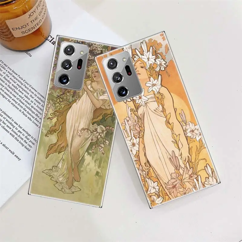 Alfons Mucha Primavera Phone Case For Galaxy S8 A05S A02S A12 A22 A32 A42 A52S A52 A72 A03 A03S A13 A23 A33 A53 A73 5G A10E A81