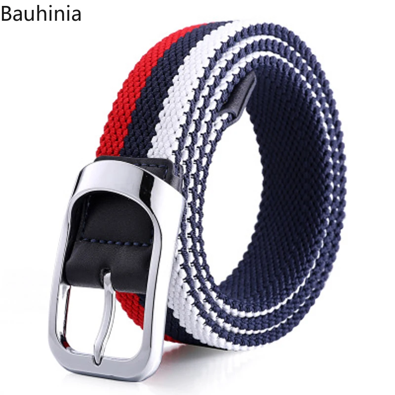 All-Match Casual Knitted Pin Buckle Belt Woven Men\'s And Women\'s Braided Stretch Belts High Quality leather belt  waist belt