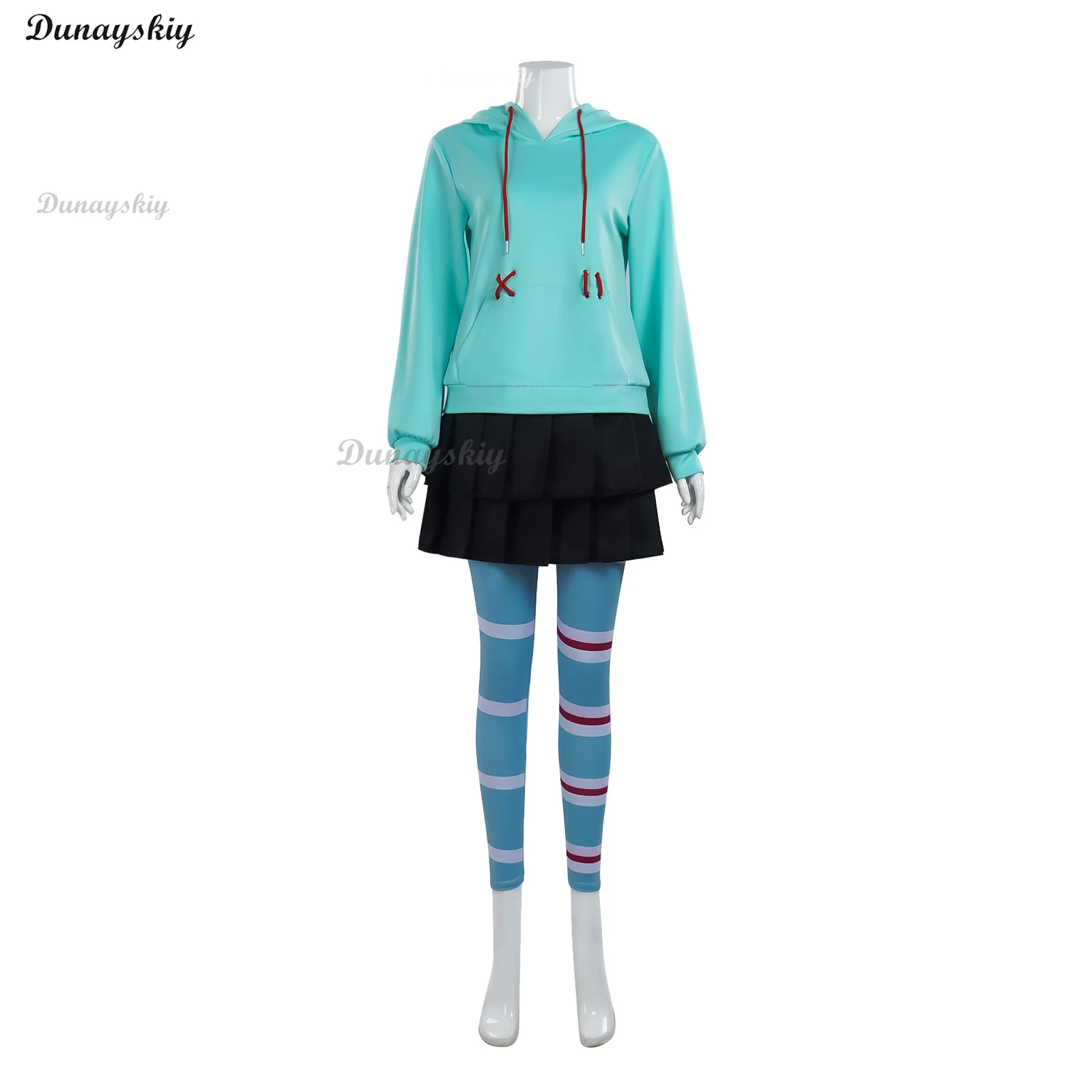 Wreck-It Ralph Anime Cosplay Set Cartoon-Accurate Dungarees Red T-Shirt  Halloween/Game-Themed Party Roleplay Costume