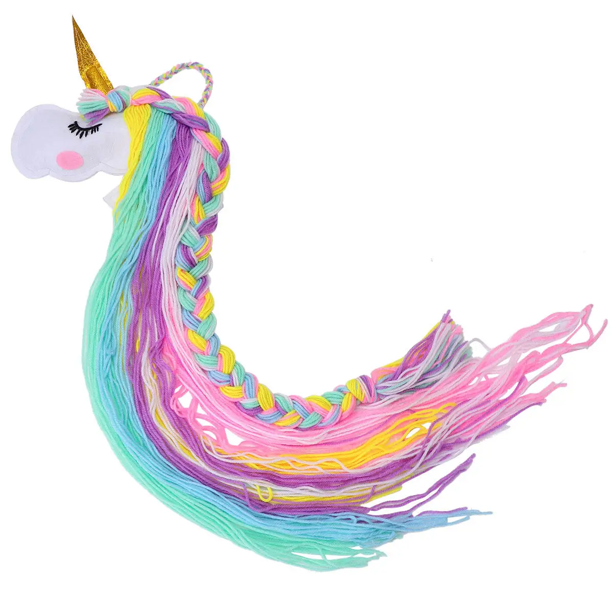 1Pcs Cute Unicorn Hair Clips Holder for Strong Felt Material Barrette Storage Hanger Wall Decoration for Alligator Clips