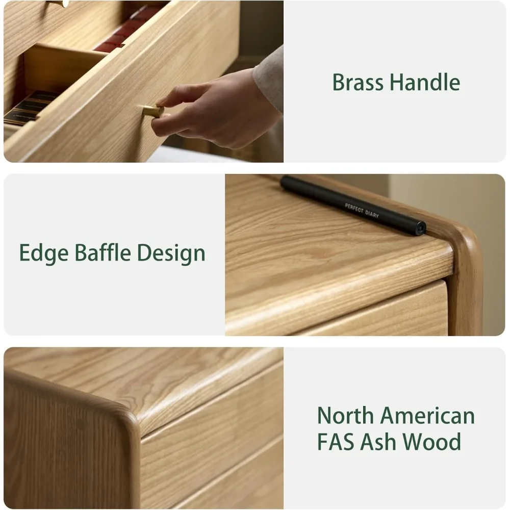 مكتب زينة لغرفة النوم مصنوع من الخشب الصلب مع مقسم للأدراج وطاولة للدراسة والمكياج، 31 عميق × 18 عريض × 32 مرتفعًا