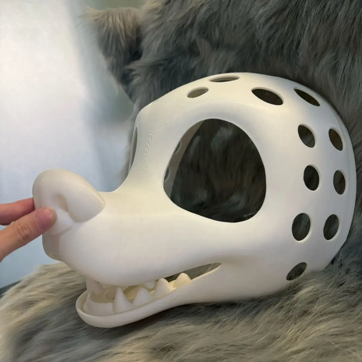 American Style Base Skull Beast Mounted 3DPrinted Animal Head Skull Handsome Wolf Dog Fox Family Universal American Big Dog No.1