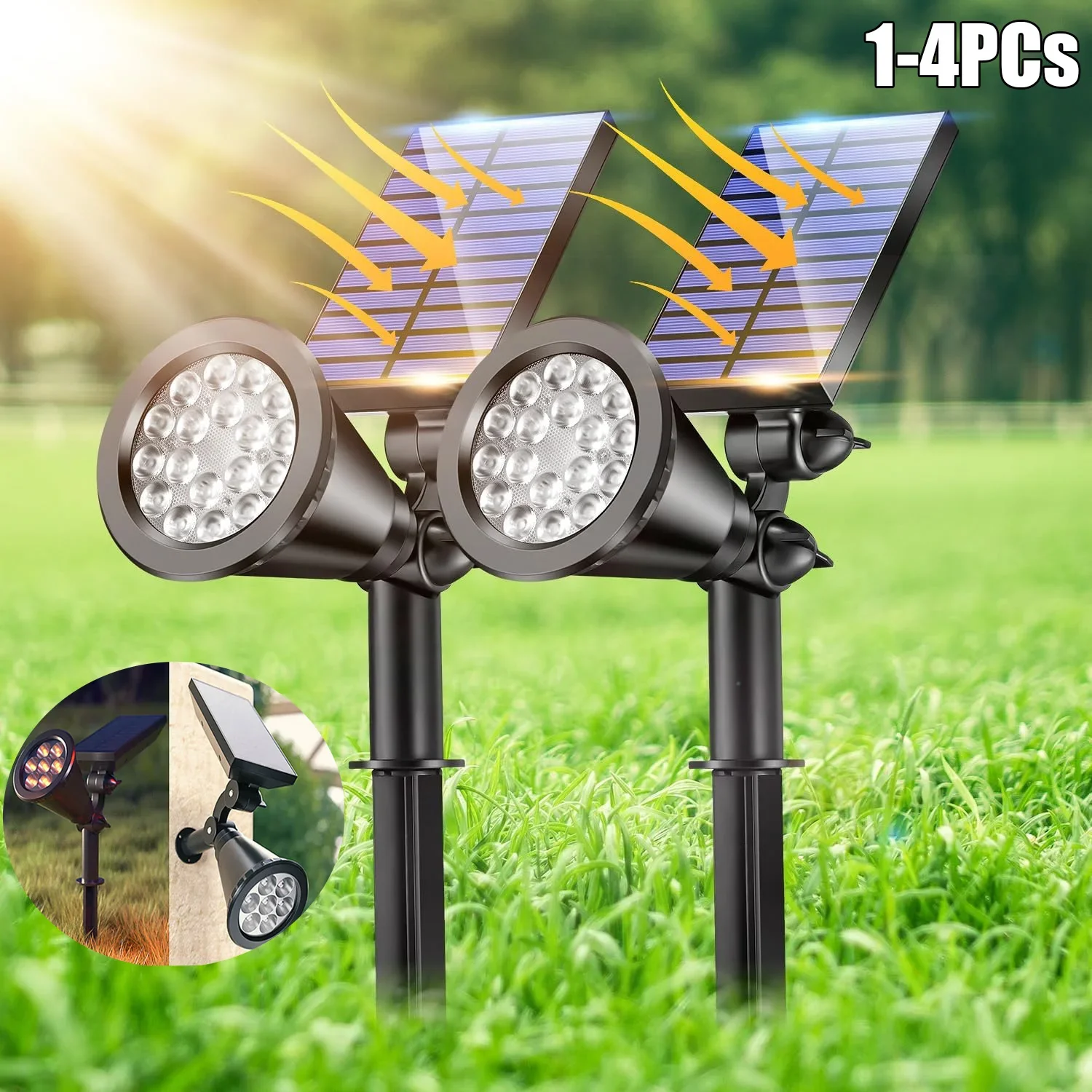 9LED Outdoor Waterproof Solar Lamps Garden Powered Lamp LED Solar Lights Outdoor Solar  Spotlights Light