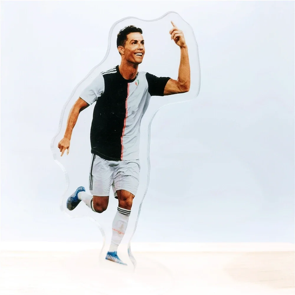 Portuguese football superstar Cristiano Ronaldo Smiling to celebrate victory Ornaments Soccer Craft Acrylic Keepsake Decoration