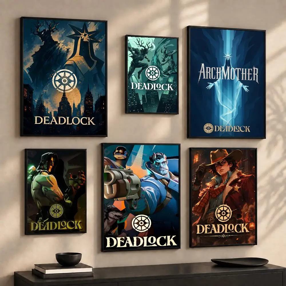 Urban Fantasy Game D-Deadlock Painting Calligraphy Canvas Poster Wall Art Prints for Living Room Bedroom Home Decor Gift