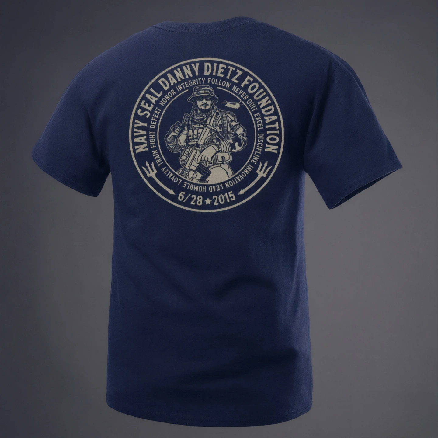 2026 New NAVY SEAL Oversized Unisex Streetwear T Shirt Family Matching Tactical Soldier Circle Back Graphic Short Sleeve Tee