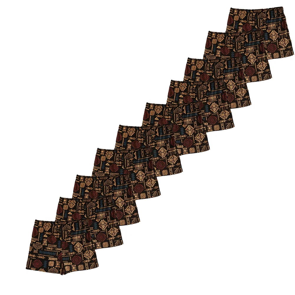 

10 шт./компл. Мужские ретро-боксеры с этническим принтом, модные, дышащие, удобные, повседневные, домашние, ежедневные трусы
