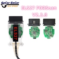 Functionally Stable ELS27 FORScan Green PCB PIC24HJ128CP504+FT232RQ OBD2 Scanner for Ford, Mazda, Lincoln and Mercury