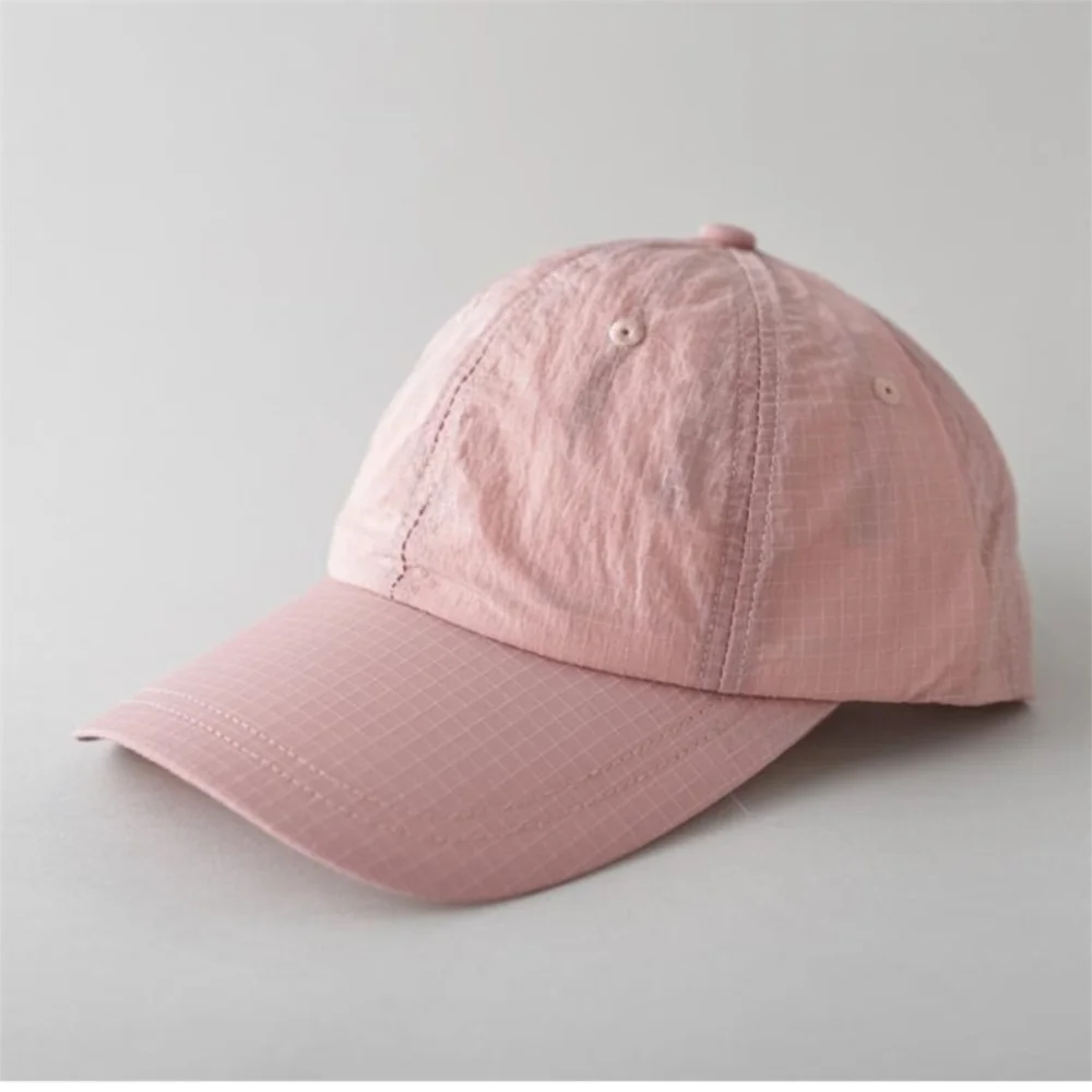 

Casual Adjustable Quick-drying Baseball Caps Breathable Plaid Hiking Hats Thin Sun Cap Unisex